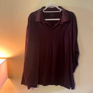 Alfani brown long sleeve polo.